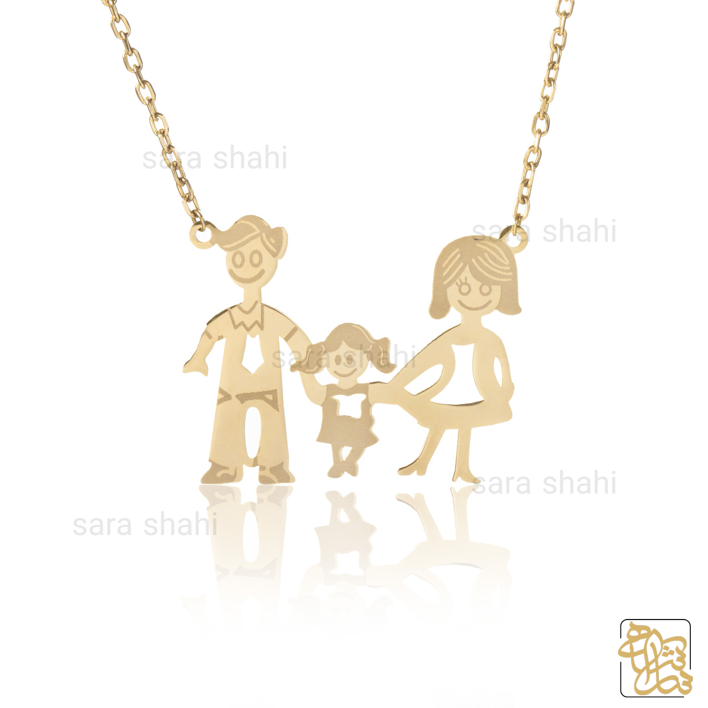 گردنبند خانواده ۳ نفره - دختر 